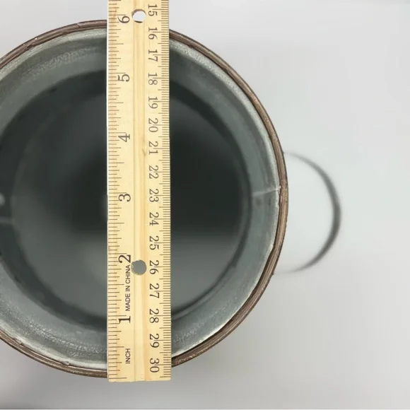 Rare Vintage Style Galvanized Milk Can With American Flag 13.5” x 8.75” - Picture 8 of 13